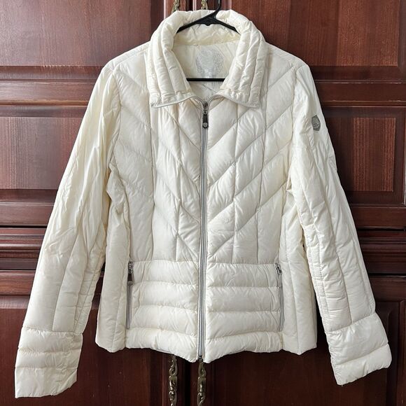 Vince Camuto Jackets & Blazers - Vince Camuto Puffer Zip-Up Jacket Winter Coat Cream Ivory Off-White Women's XL
